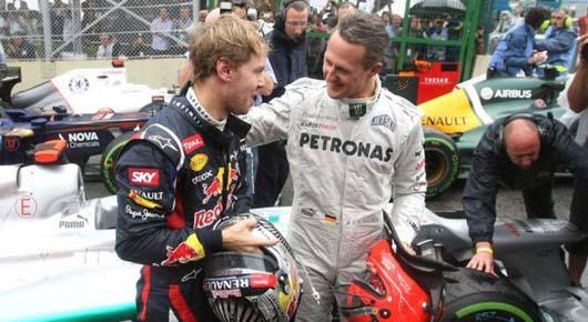  F1. Шумахер не уверен, что смог бы выигрывать за рулем автомобиля Феттеля